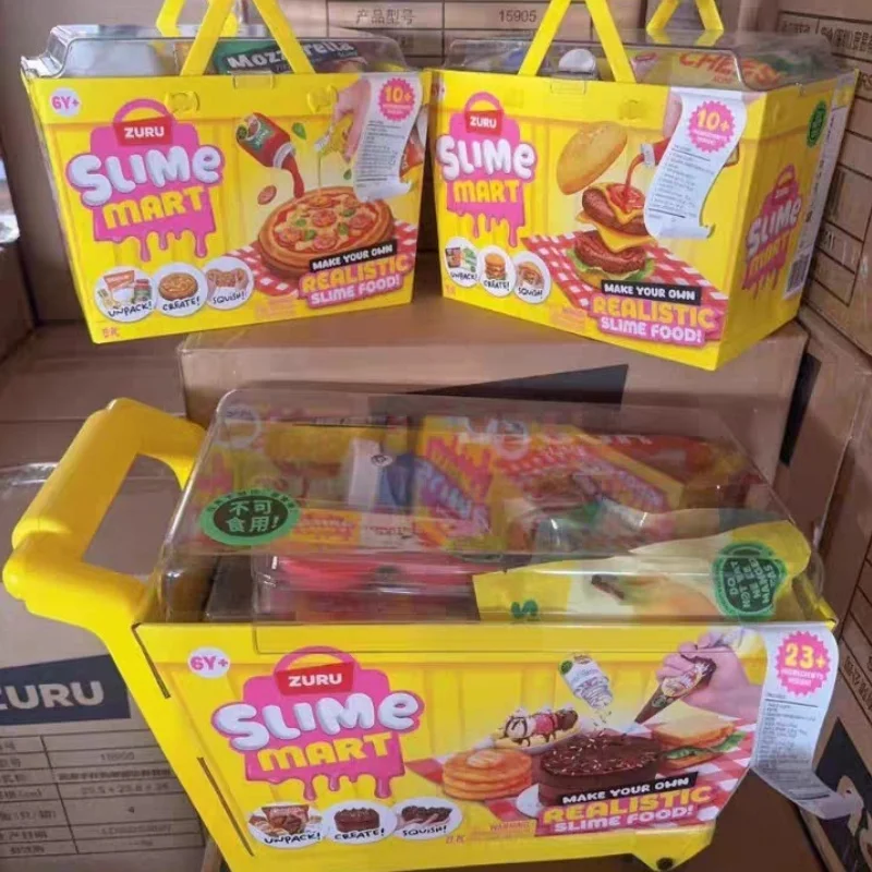 

Новый набор для покупок Zuru Slime Mart: оригинальные слаймы в виде фруктовых тарталеток, пончиков, клубничных тортов, гамбургеров, пиццы. Игрушка-антистресс.