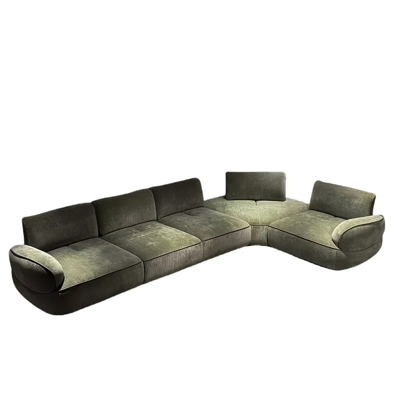 Sofa curved multi-person corner combination sofa