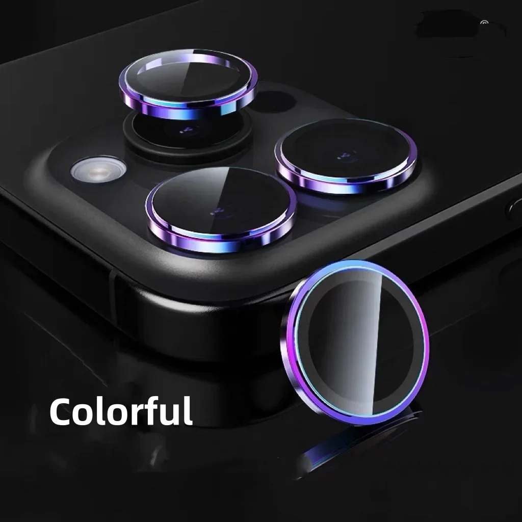 

2-3Pcs Origina Colour Camera Lens Metal Protector For IPhone 14 15 Plus 15 16 17 Pro Max Pro Max Camera Tempered Glass Film