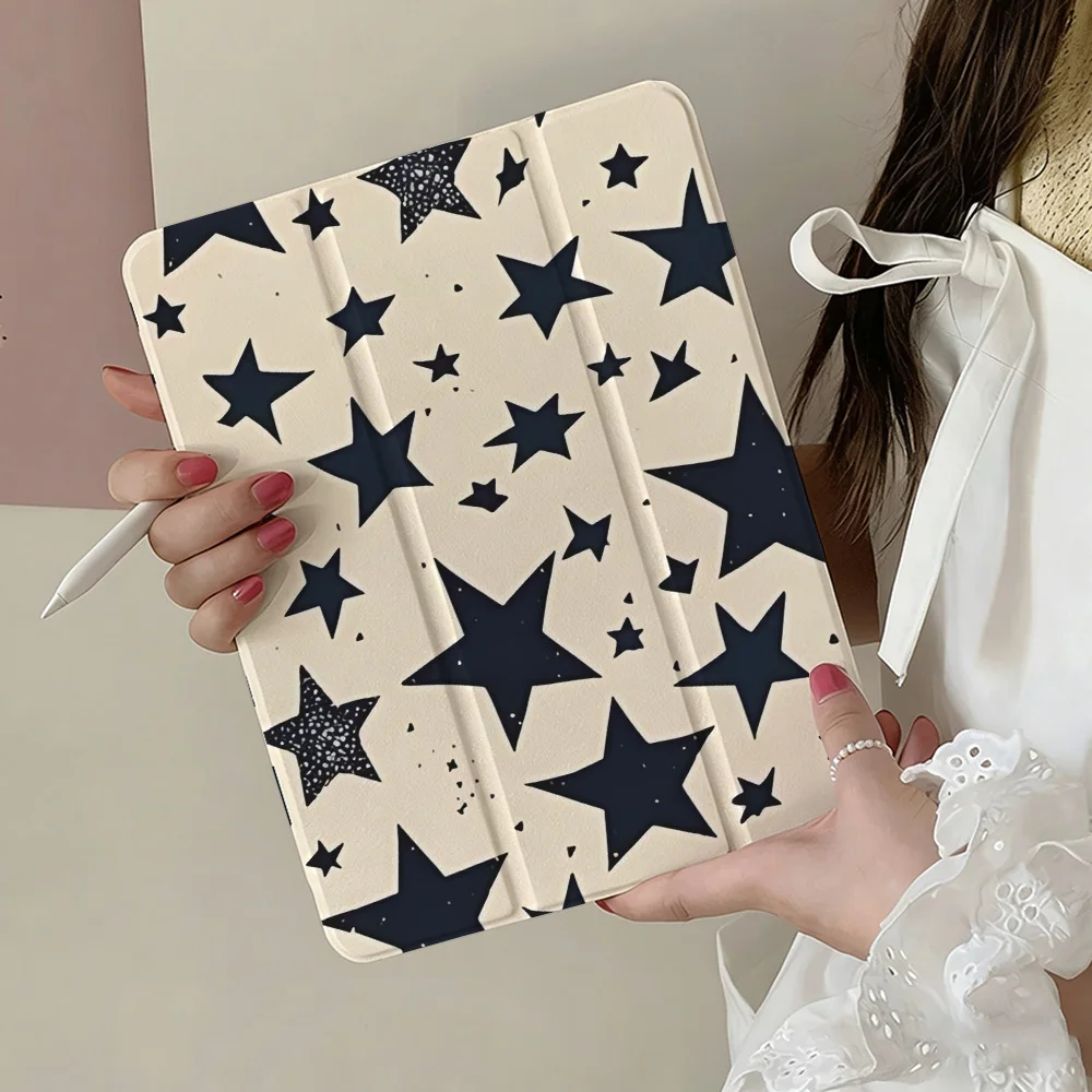 Y2K Stars Case for IPad 10.2（2019/2020/2021）Air 2021 10th 2022 10.9 Pro 2022 12.9 Inch（2018/2020/2021/2022）Pro 2024 11 13 Inch