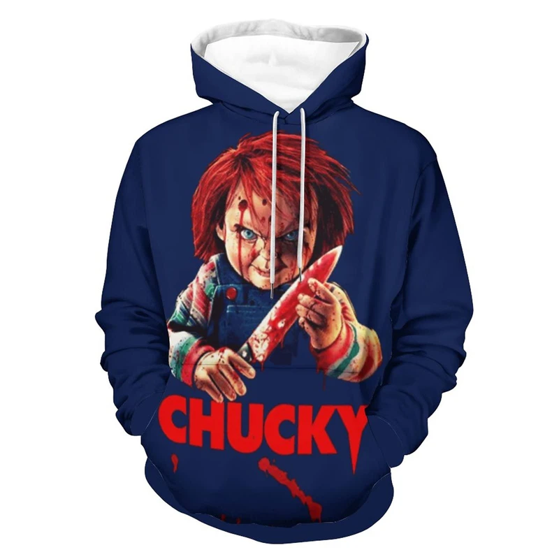 Chucky Doll Horror Child's Play Hoodie Men Clothing 3D Printed New in Hoodies Women Harajuku Fashion Y2k Pullovers Hooded Hoody