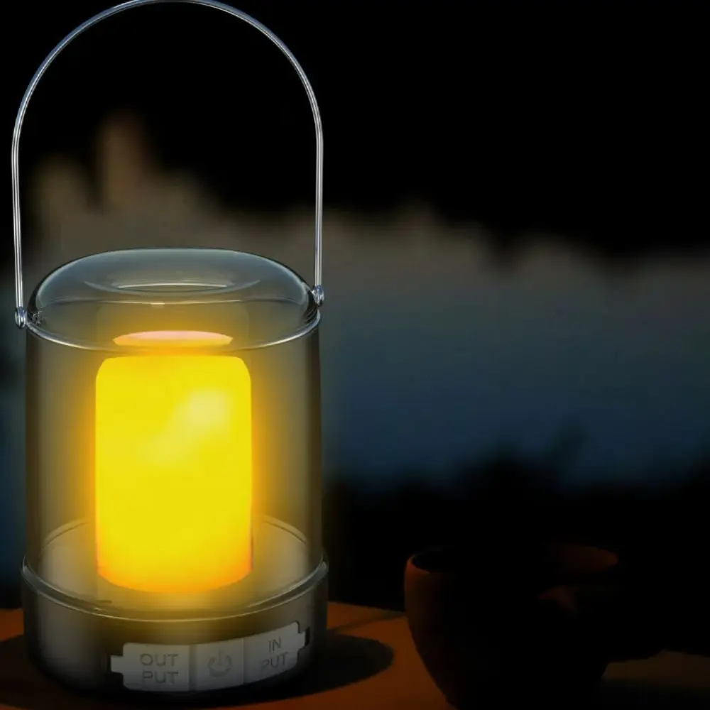 

USB Rechargeable LED Flashlight Touch Control Adjustable Modes LED Tent Lantern Compact Size 3 Colors Camping Lamp Emergency Use