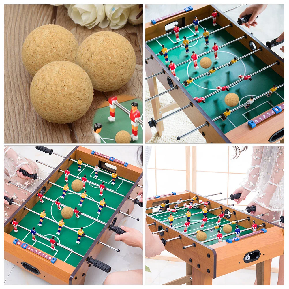 

5 Pcs Table Soccer Cork Ball Football Accessories Balls Foosball Mini Accessory