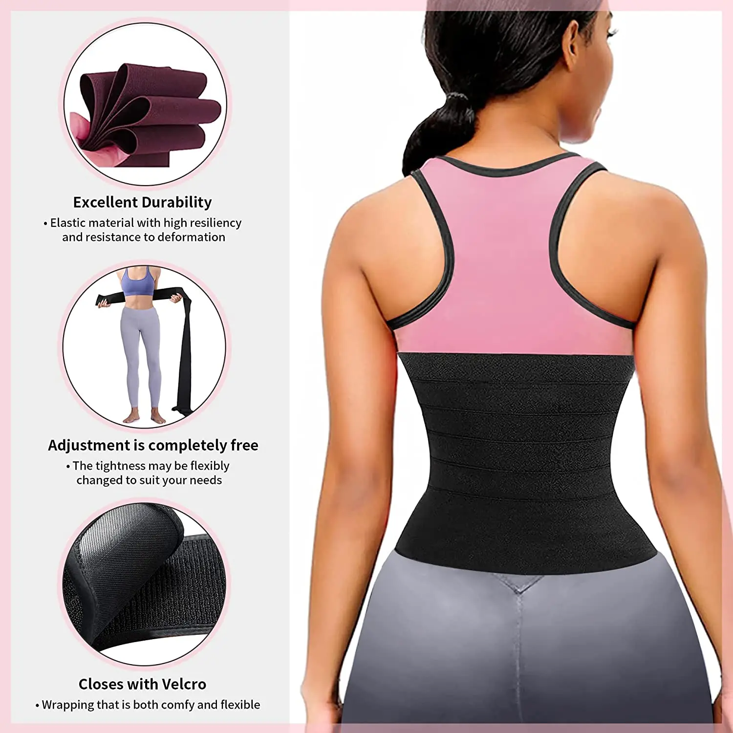 Snatch Me Up Bandage Wrap Waist Trainer for Women Under clothes Waist Wrap for Stomach for Women Lower Belly  Tummy Slimming