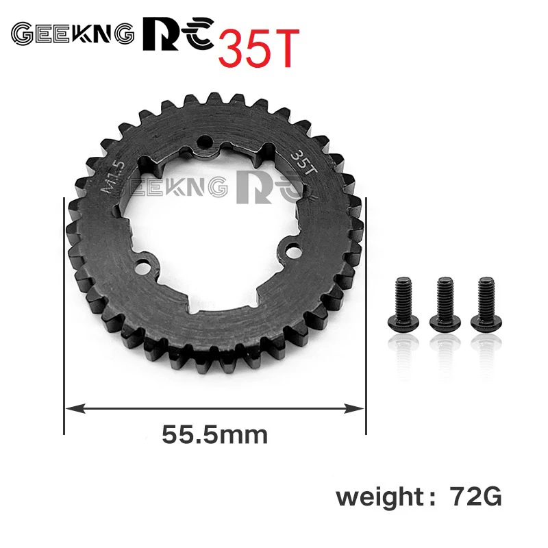 

Steel M1.5 32T 35T Spur Gear Main Gear 6447X 6448X 6449X for 1/5 X-Maxx 1/6 XRT RC Car Upgrade Parts