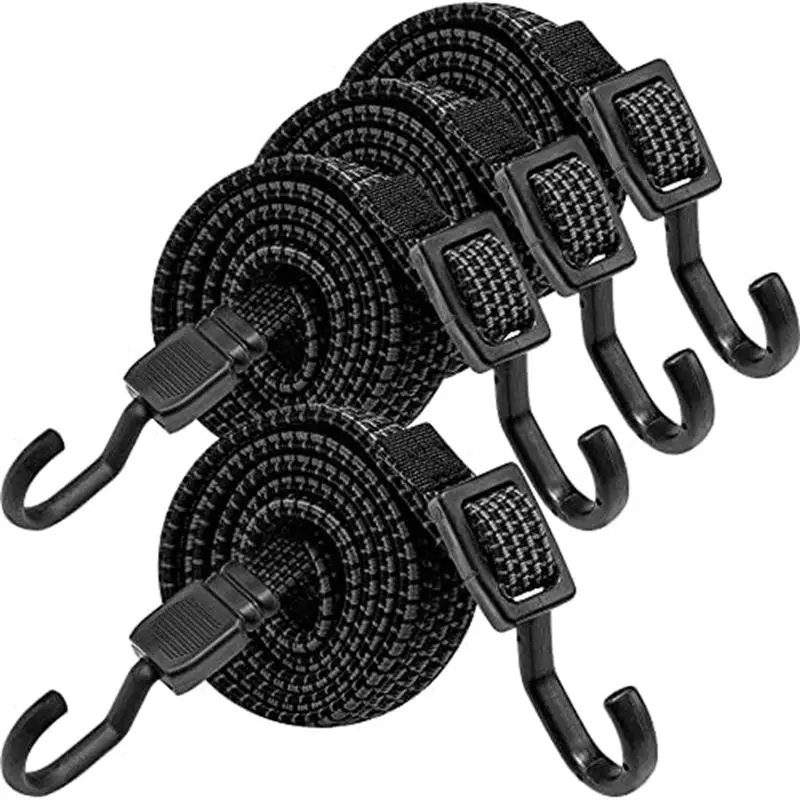 A89X Bungee with Hooks,4Pcs Expanders with Hooks,100cm Adjustable Elastic Strap for Bicycle Carriers,Motorcycles