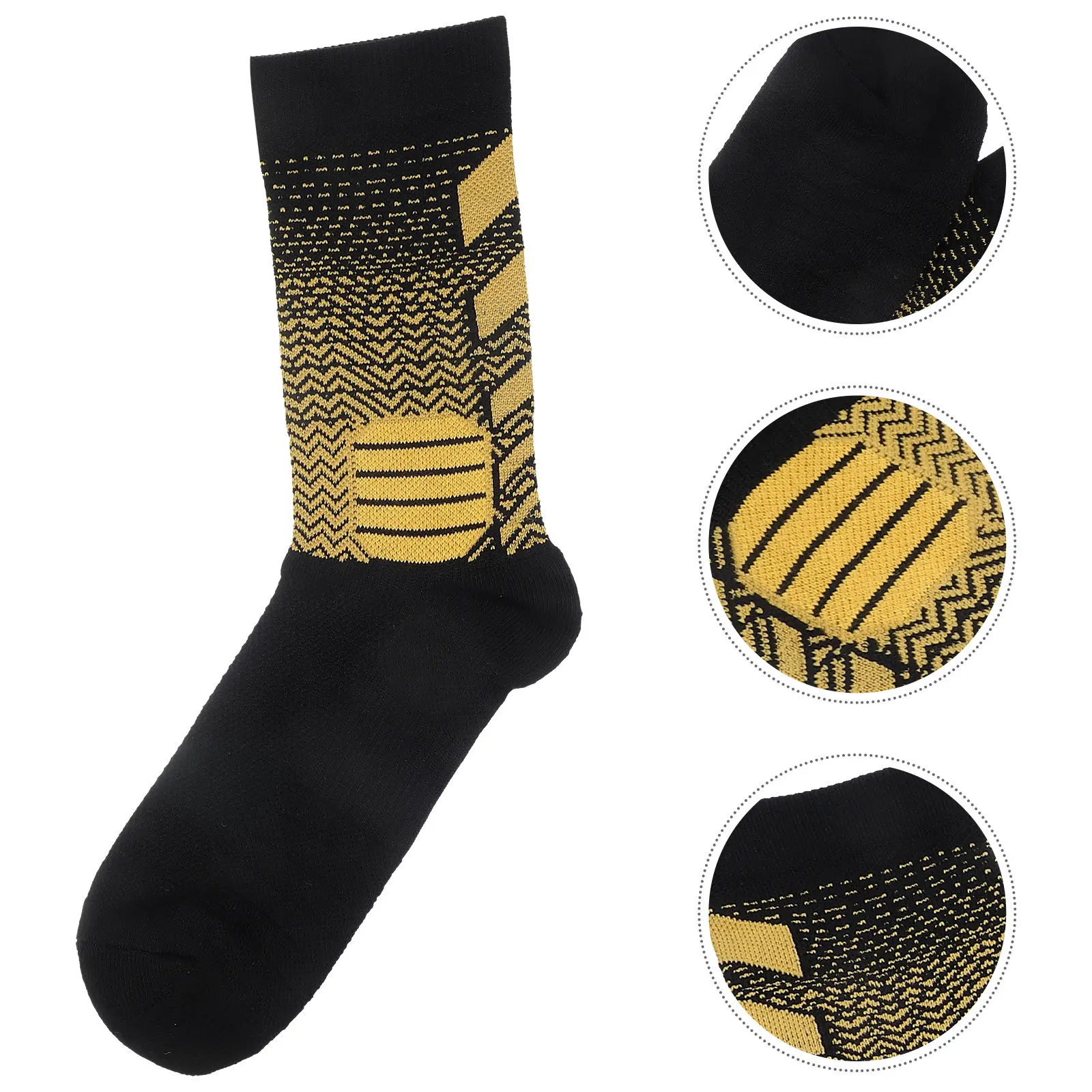 

1Pair Thick Cushioned Sports Socks Breathable Quick Dry Elastic Mid Calf Running Basketball Training Socks for Men Outdoor