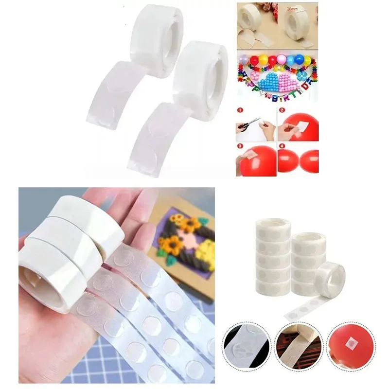 

Clear Double-Sided Balloon Adhesive Dots Strong Sticky Tape for Party Decorations Balloon Stand Arch Setup
