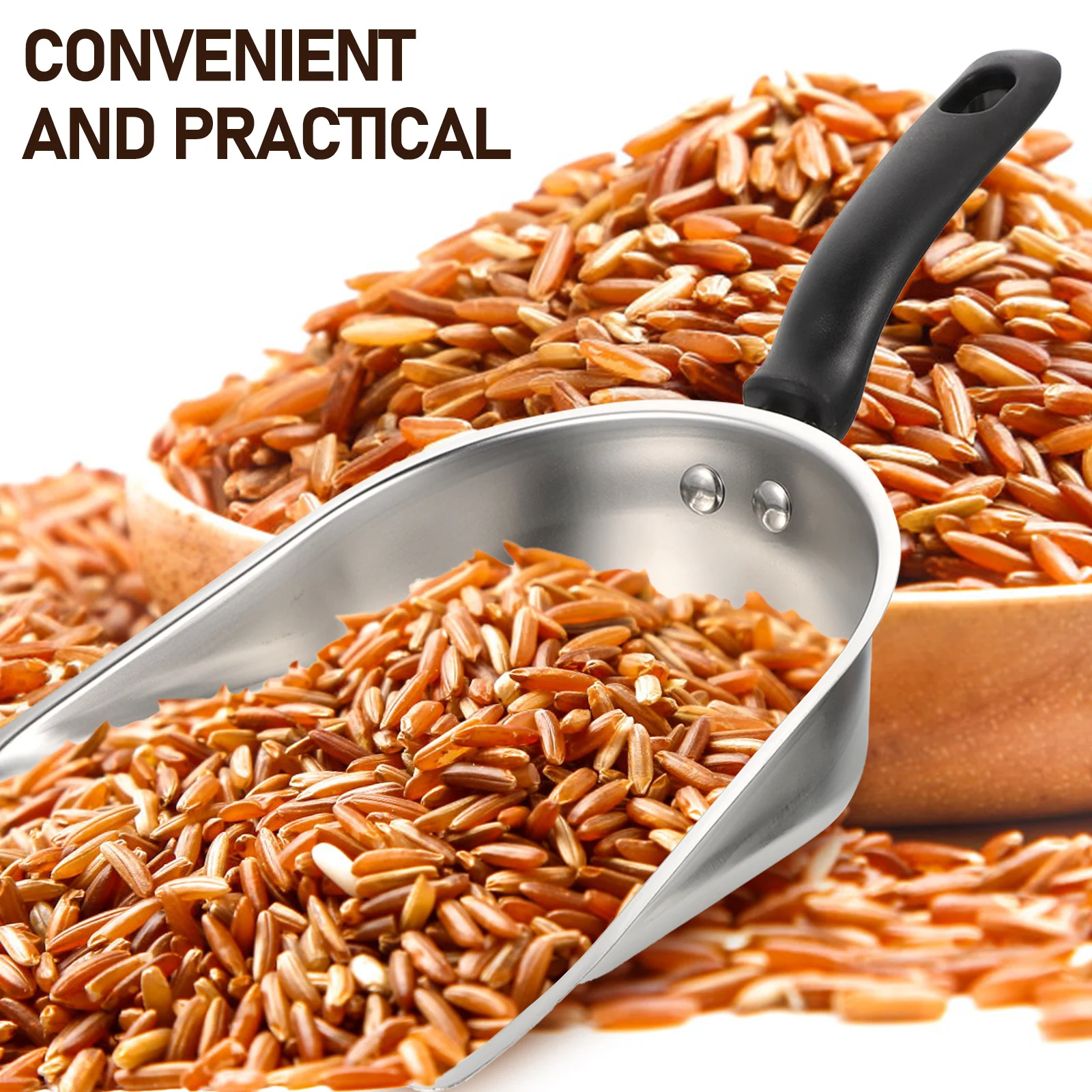 

Multifunctional Stainless Steel Flour Kitchen Tool For Candy Nuts Beans Coffee Tong Home Bar Dessert Shop Utility Handheld Ice