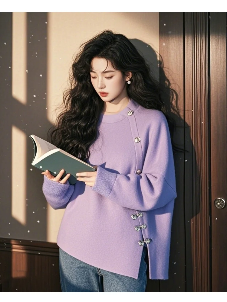 Felpe da donna Polerones Donna Grafica Colore multiplo Bianco puro Floreale cinese Dolce viaggio Autunno Inverno Fodera termica