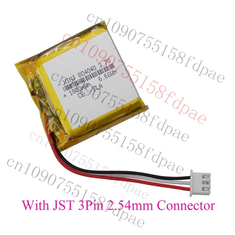 

OK 3,7 В, 1800 мАч, 6,66 Втч, литий-полимерная аккумуляторная батарея 804040, 3-контактный JST-XH, вилка 2,54 мм