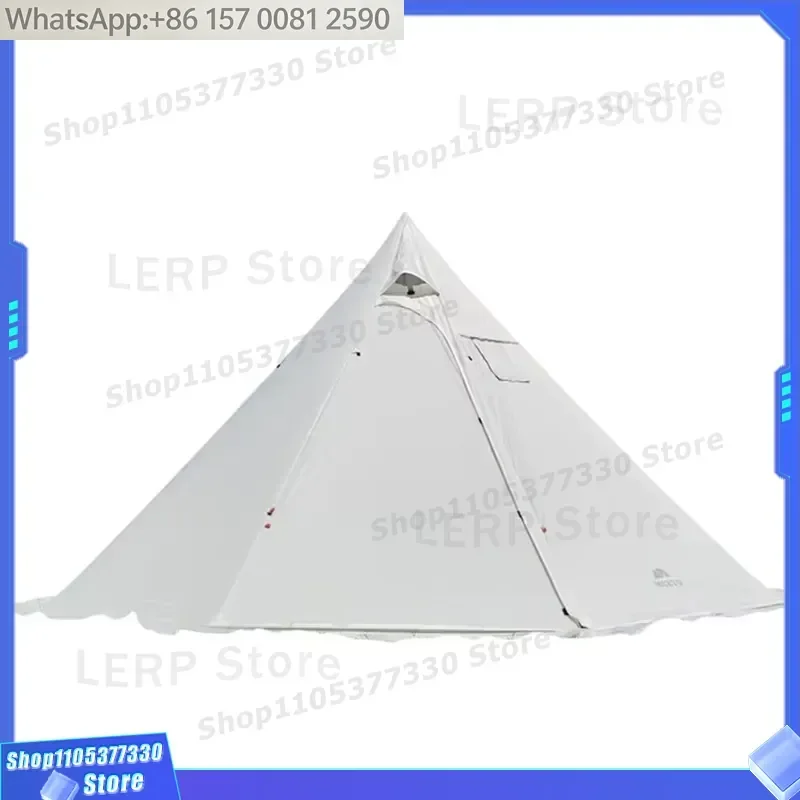 4-6 People Tipi Hot Tent with Stove Jack Camping Pyramid Teepee Tent for Camping Backpacking Hiking