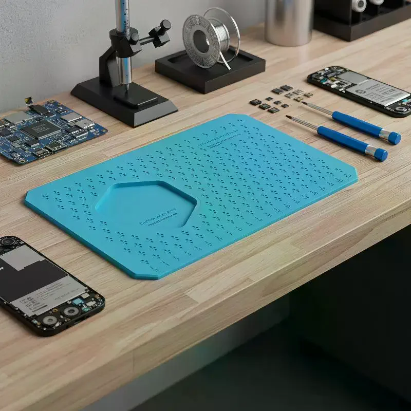 Mini Anti-slip Mat Cell Phone LCD Screen Film Repair Pad With Camera Protection Good Elasticity No Deformation ESD Phone Tools