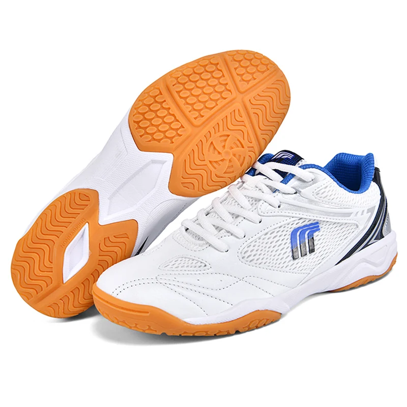 

Обувь для бадминтона для родителей и детей, дышащая, противоскользящая, теннисная обувь для мужчин и женщин с вращающейся пряжкой, обувь для настольного тенниса, амортизирующая.
