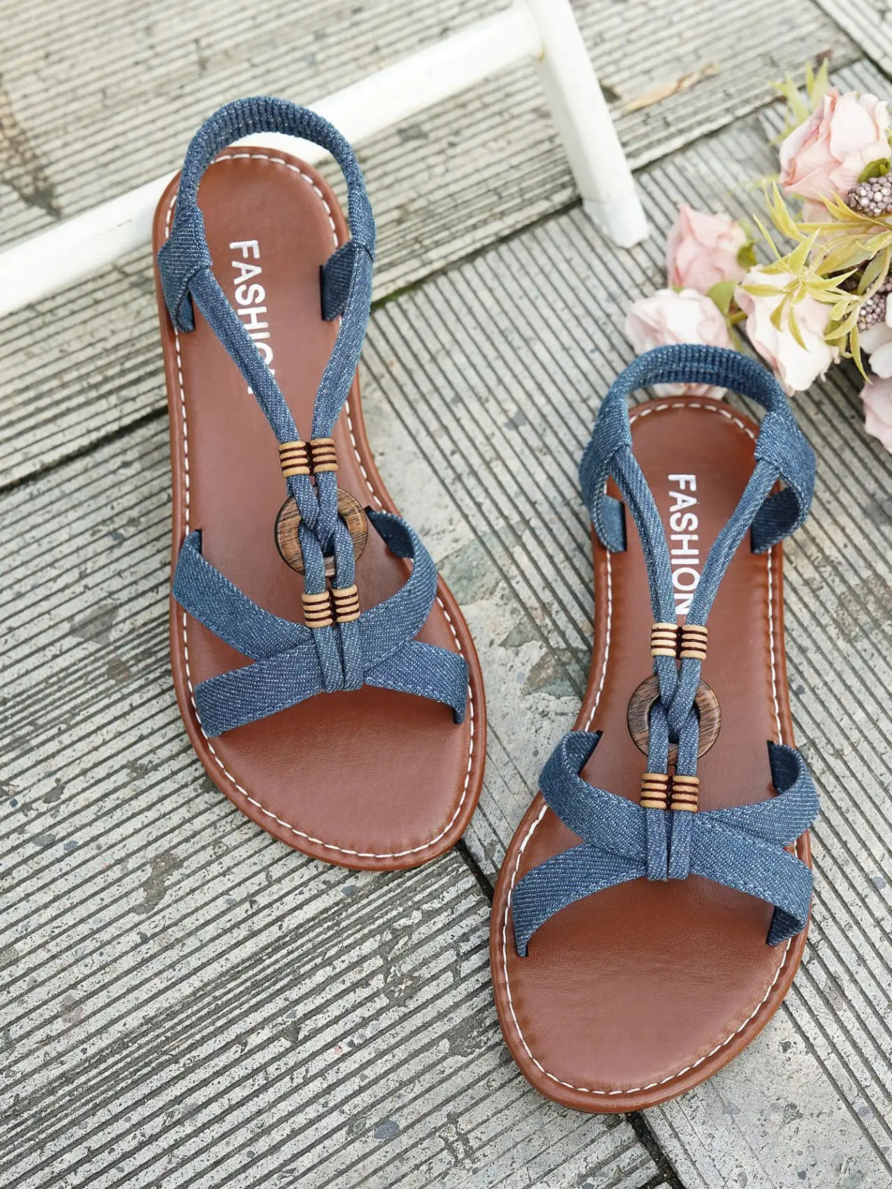 Absatzschuhe Damen Sommer Bohemian-Stil Sandalen Frauen Weiche Sohle Niedrige Rutschfeste Damensandalen Sommerschuhe Sandalias De Mujer – Detail 13