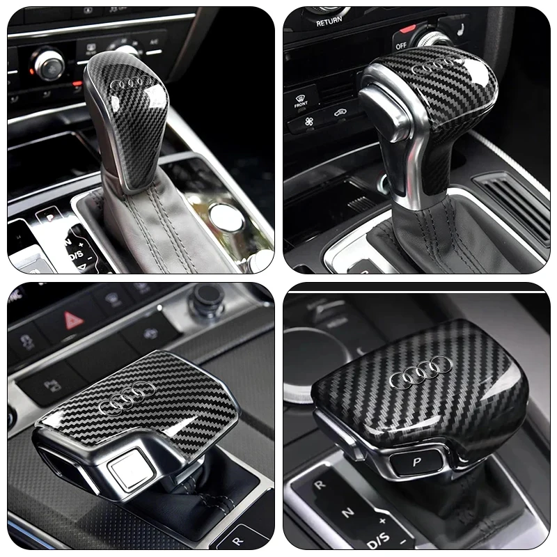 Carbon Fiber Car Shift Lever Cover Sticker Decorative Accessories For Audi Q5 A8 A3 A4 A5 A6 A7 Q3 Q7 A8L S6 S7 S3 Q2L Q5L A1 A2