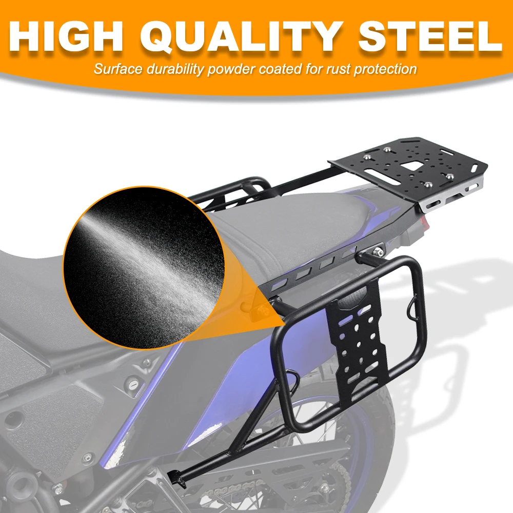 Rear Luggage Rack For Yamaha Tenere 700 XTZ690 2019-2024 Motorbike Luggage Rack Topcase Side Trunk Case Suitecase Pannier Holder