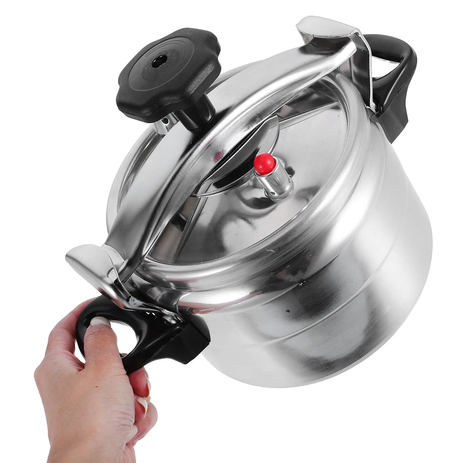 

Aluminum Alloy Pressure Cooker Stew Soup Pot Large Capacity High-Pressure Cooking Pot Cookware For Gas And Induction Stoves 3L