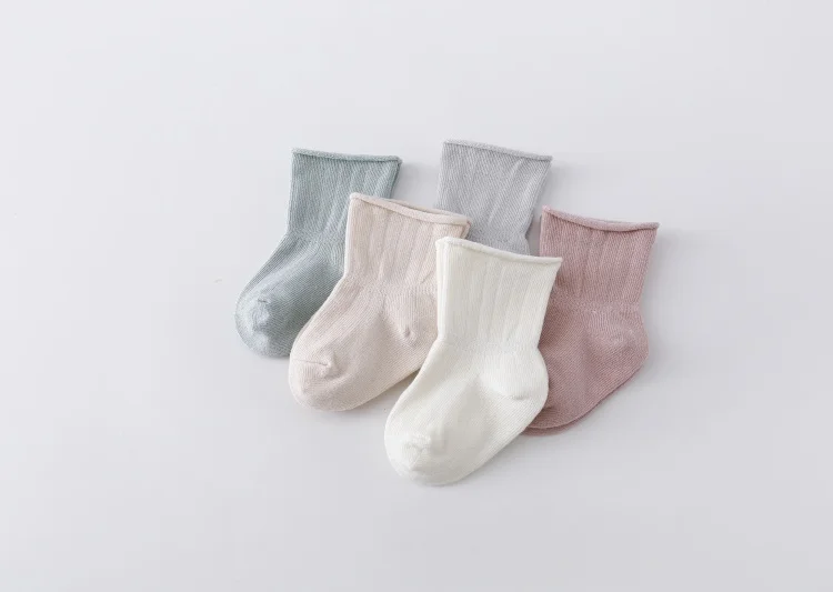 3 Paare/los Kinder Junge Mädchen Socken Casual Solide kinder Socken Für Baby Baumwolle Kleinkind Socken Für Babys Frühling Herbst 0-5Years Neue – Detail 4