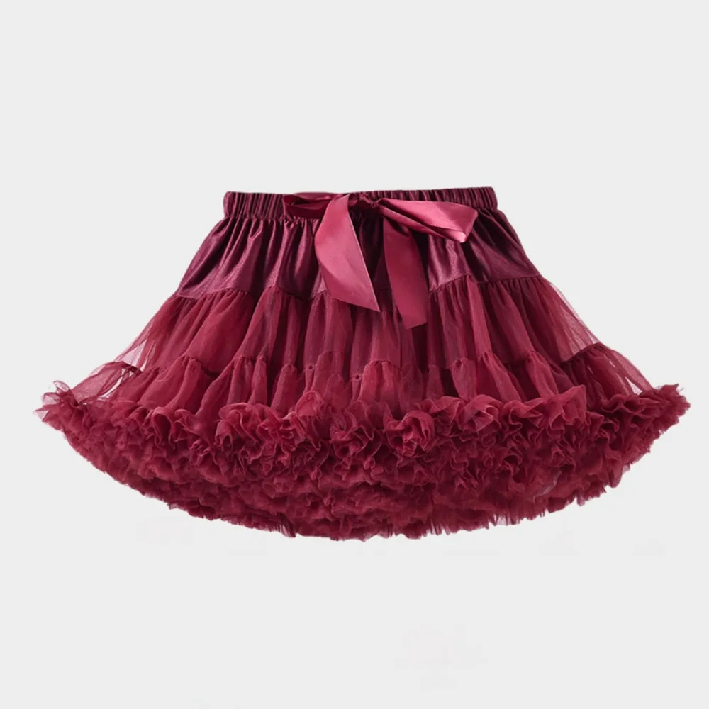 

Fashion Princess Fluffy Tulle Skirt Ballet Elastic Waist Girls Tutu Skirts Lace Mesh Skirts For Children Baby