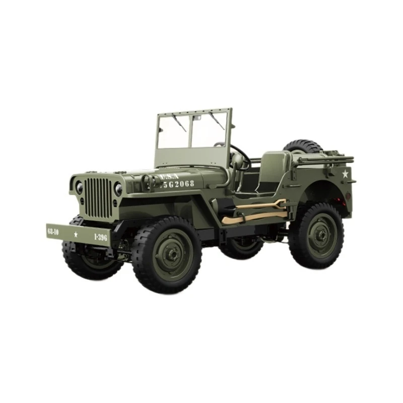 Voiture RC échelle 1:10, véhicule tout-terrain de Style militaire, camion télécommandé avec pièces améliorées, jouet pour adultes et enfants