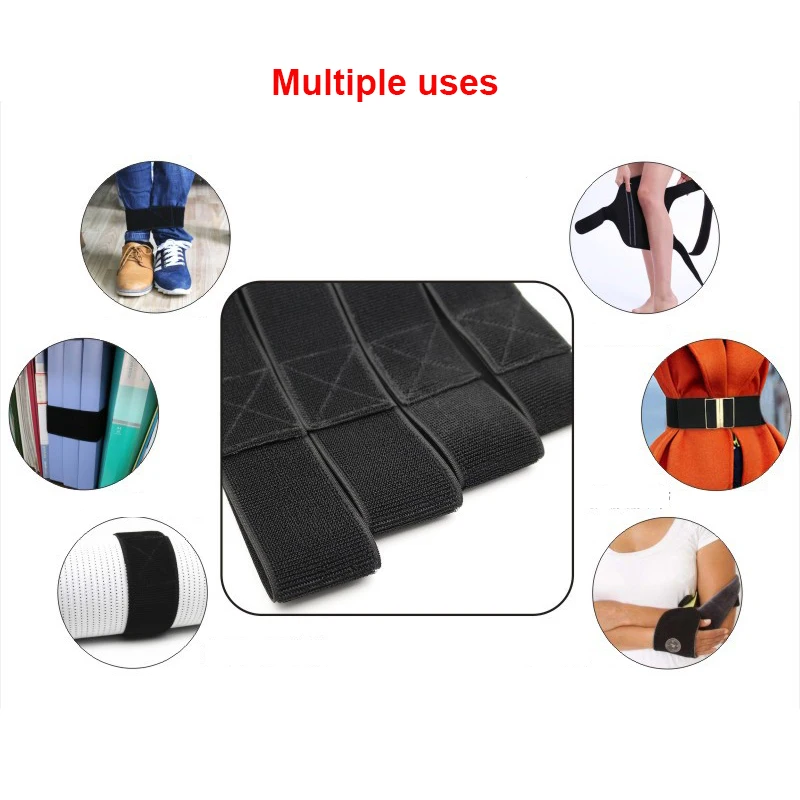 5pcs Elastic Reverse Buckle Nylon Elastic Hook-and-loop Fastener Self-adhesive Cable Ties Straps Sticky 벨크로 Sewing accessories