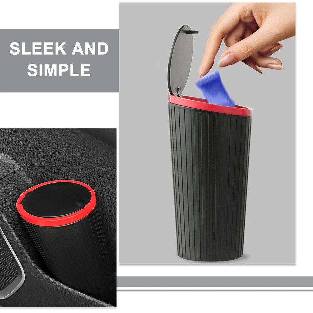 

Car Trash Can Small Leakproof Odor Blocking Mini Bin For Cup Holder Portable Vehicle Waste Container Storage Box Car