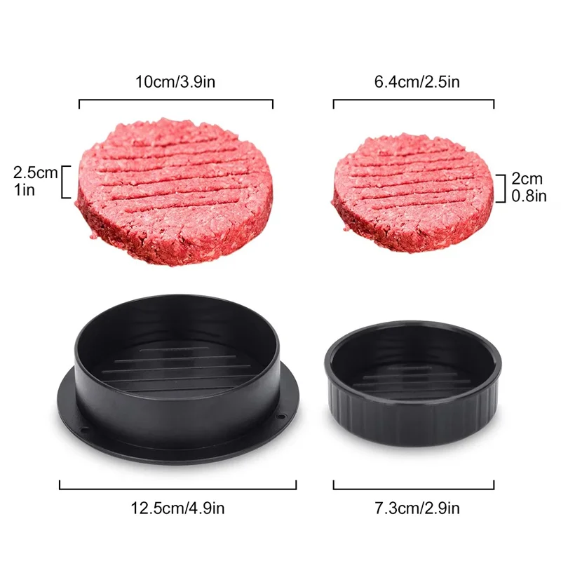 Round Hamburger Burger Press Beef Grill Food-Grade ABS Hamburger Helper Meat Press Cutlets Patty Maker Mold Kitchen Gadgets