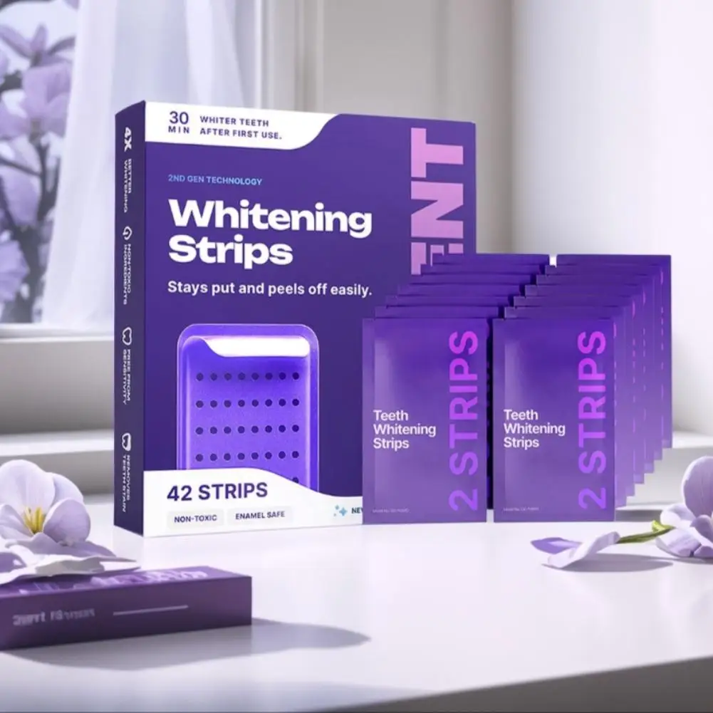 

Полоски для отбеливания зубов Purple Shining: безопасные, нежные, для глубокой очистки, гигиены полости рта и ухода за зубами