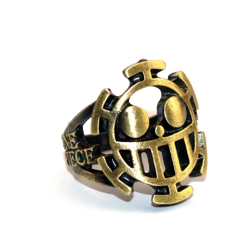 Anime One Piece Trafalgar Law Cosplay Ring Dead Or Alive Law Metal Rings Necklaces Pendants Props Accessories Figure Toys Gifts