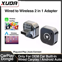 Adaptador CarPlay inalámbrico 2 en 1, Android Auto AI, caja inteligente, sistema inteligente para coche, adecuado para VW, Toyota, Nissan, Honda, Kia, Opel MG