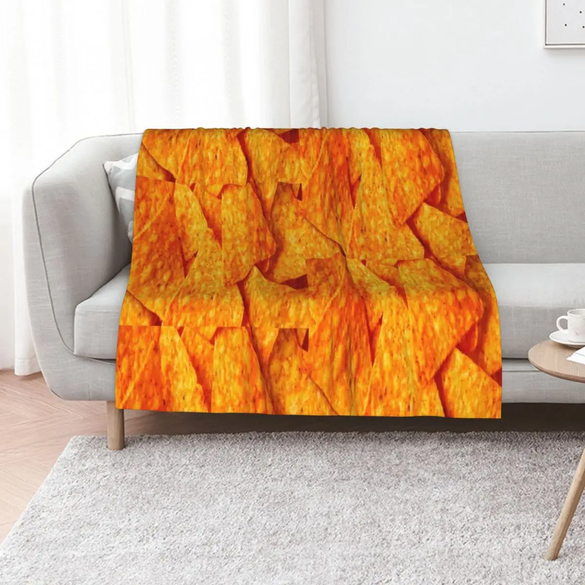Nacho cheese chips Throw Blanket Summer Shaggy Weighted Picnic Soft Plaid decorative Blankets