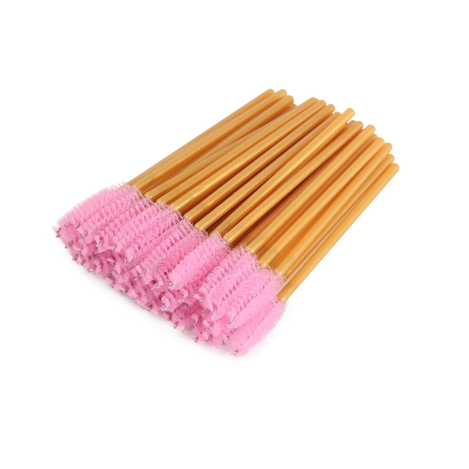 50/100 Uds cepillo de pestañas desechable profesional varitas para rímel aplicador carretes pestañas juego de brochas cosméticas herramienta de maquillaje