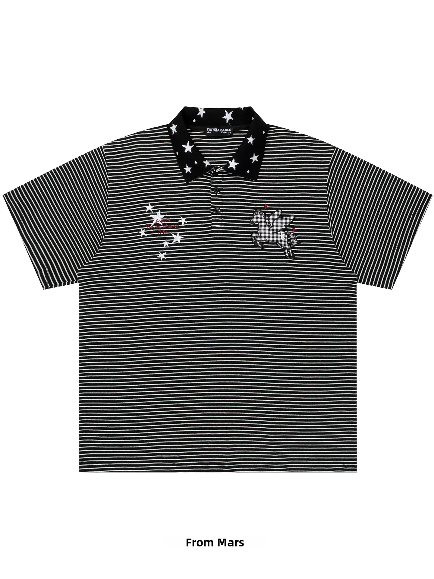 camicia-a-righe-ricamata-pegasus-collezione-estate-2026-accessori-moda-di-marca-fr-di-origine-cinese