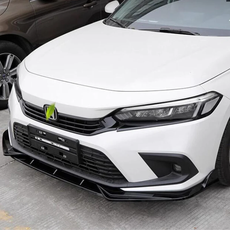 For 3PCS  NEW Honda Civic CAR Front Splitter Lips Diffuser Anti - Collision Accessories Body Kit 2022 2023 Year