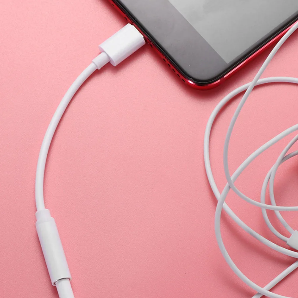 

2pcs White Type-C To 3.5Mm Adapter Cable For Mobile Phone Lightweight Usb Converter Female Headphone Aux Data Line
