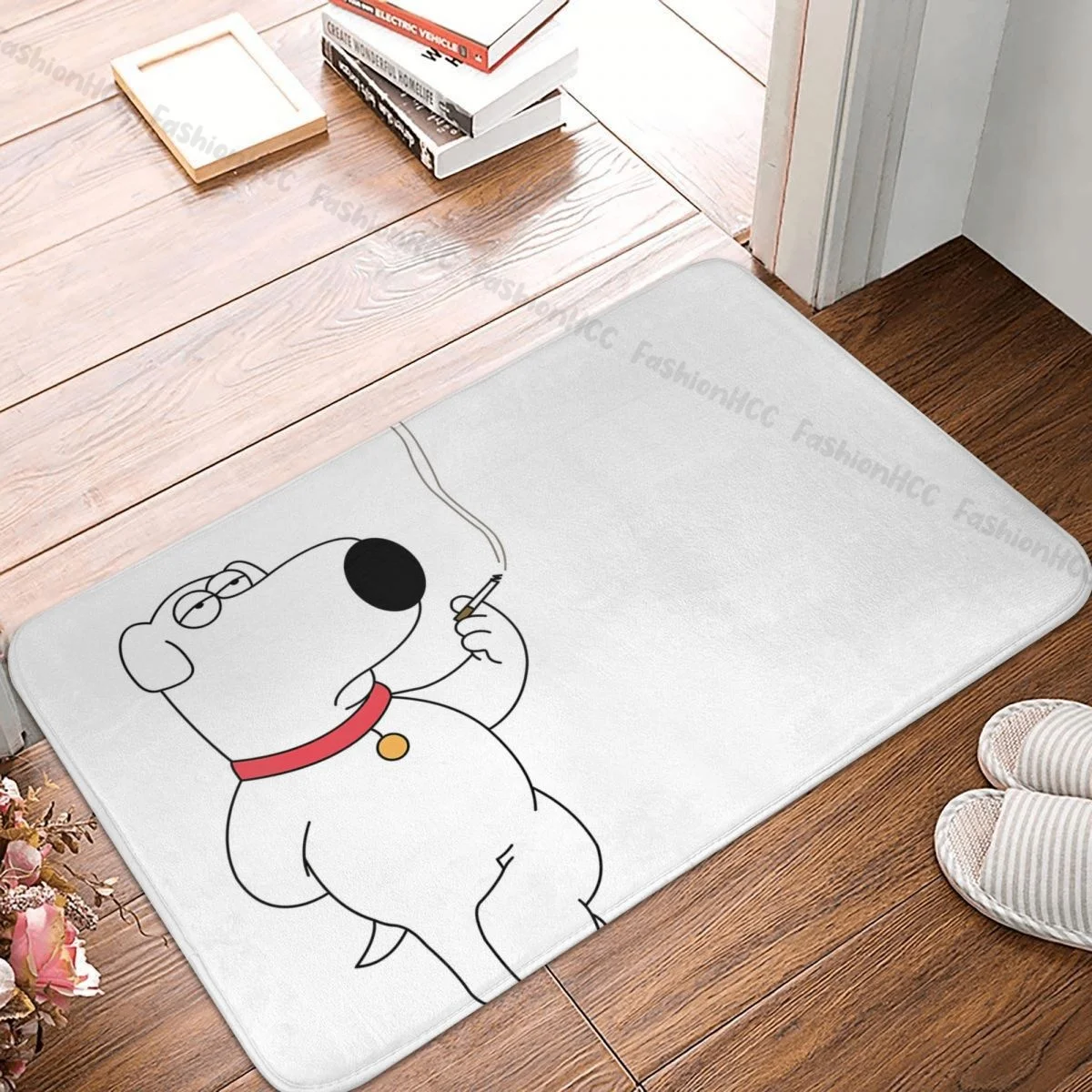 Family Cartoon Guys Anti-Slip Doormat Living Room Mat Dog Smoking Floor Carpet Entrance Door Rug Home Decor