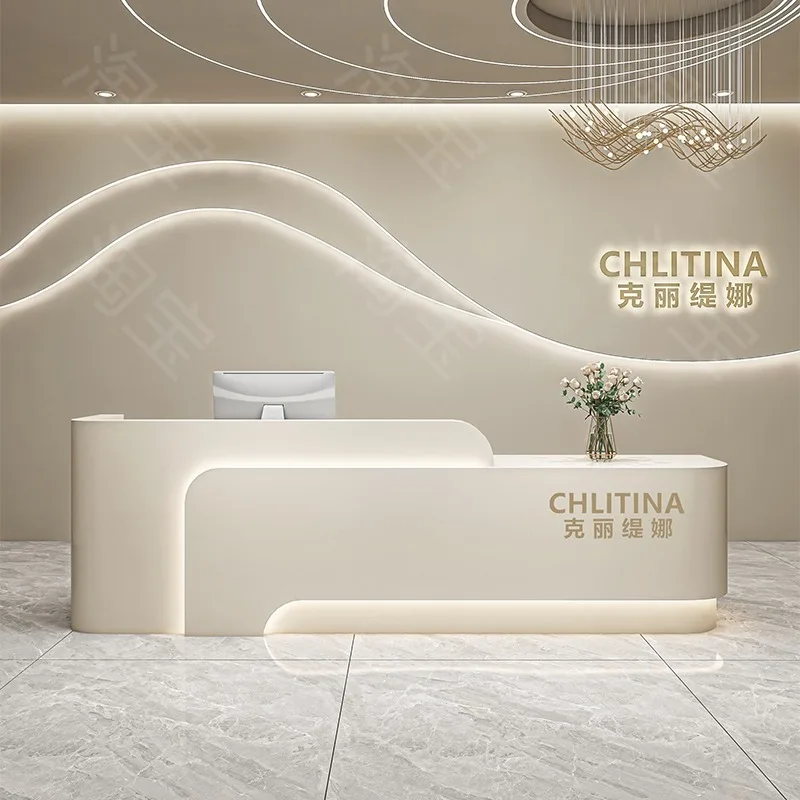 Restaurant Front Desk Reception Counter Design Classic Modern Reception Desks Beauty Salon Mostrador Recepcion Office Furniture