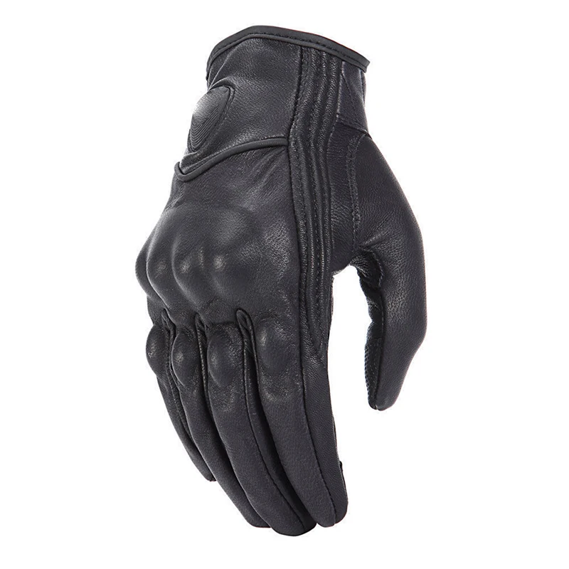 Retro Real Leather Motorcycle Gloves Moto Waterproof Gloves Motocross Glove