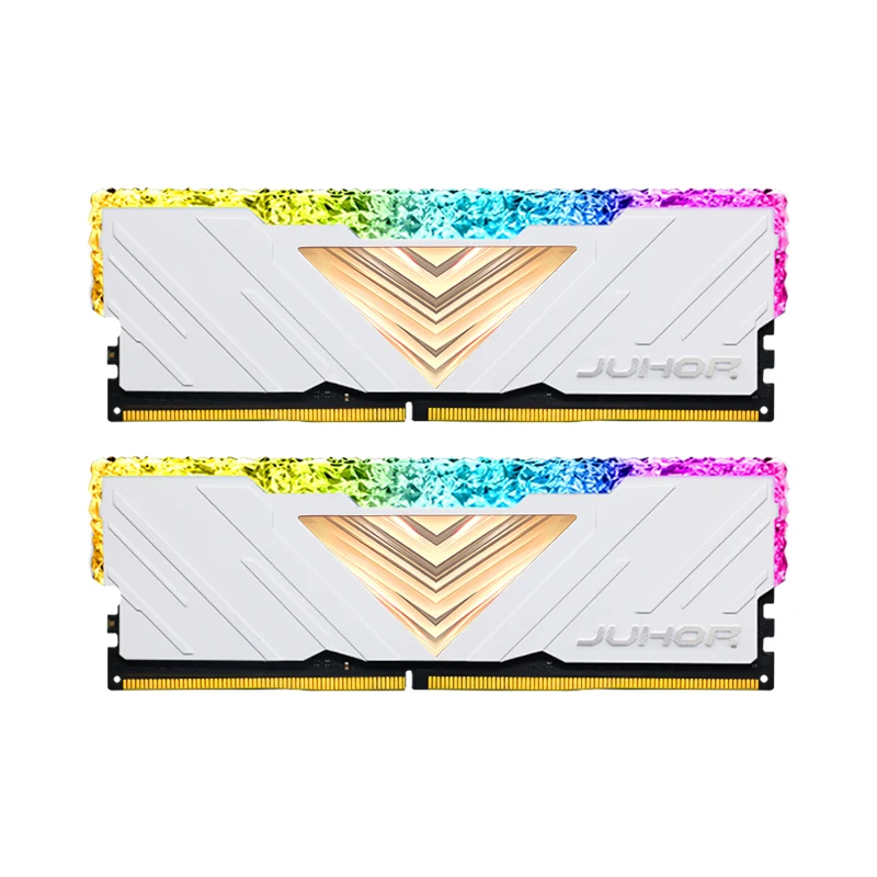 JUHOR Memoria Ram RGB DDR4 8GBX2 16GBX2 3200MHz  3600MHz Kit Dual channel Stunning Desktop Memoria Ram