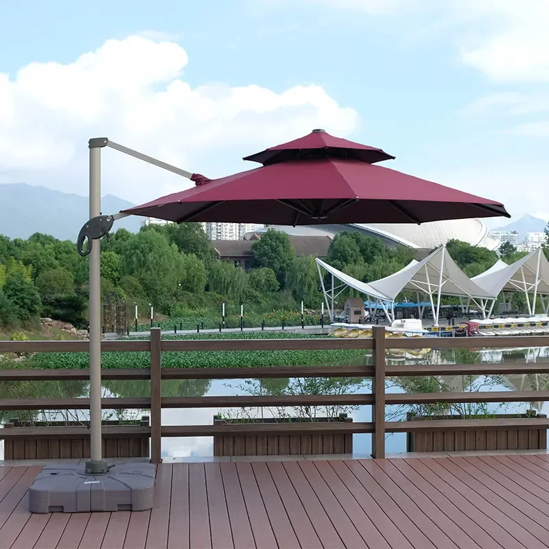 

3x3m Large Umbrella Outdoor Sombrillas Terraza Roman Umbrella Patio Cantilever Aluminum Hanging Umbrella for Beach