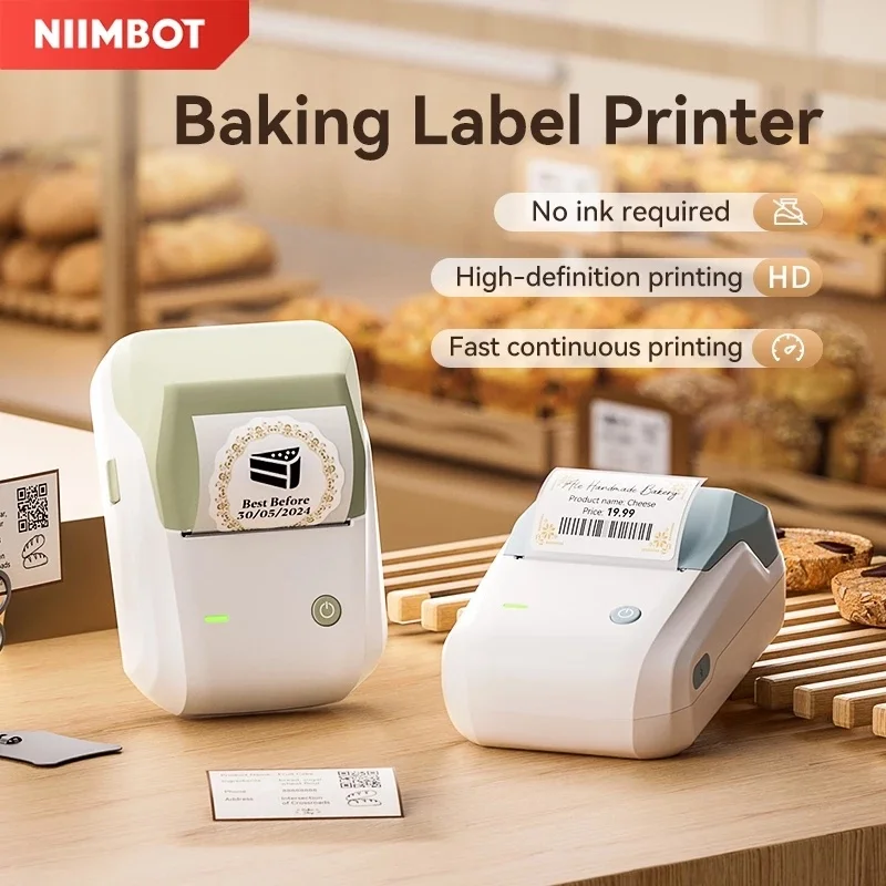 

Принтер для этикеток Niimbot B1, портативный ручной термопринтер, мини-Штрих-код, QR-код, наклейка, бумага, цветные рулоны, производитель кабеля