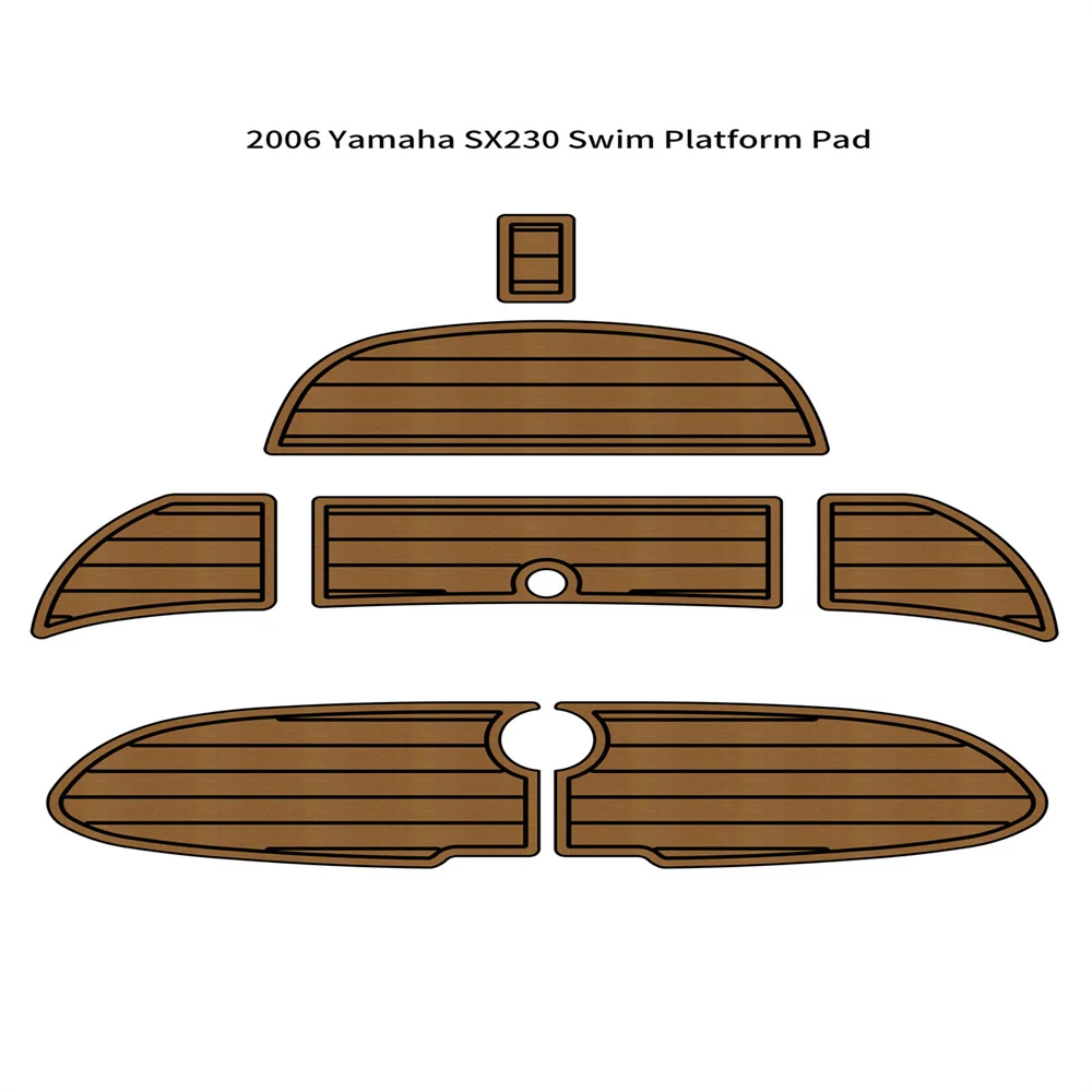 2006 & Earlier Ya-ma-ha SX230 Swim Platform Pad Boat EVA Foam Teak Deck Floor Mat SeaDek MarineMat Gatorstep Style Self Adhesive