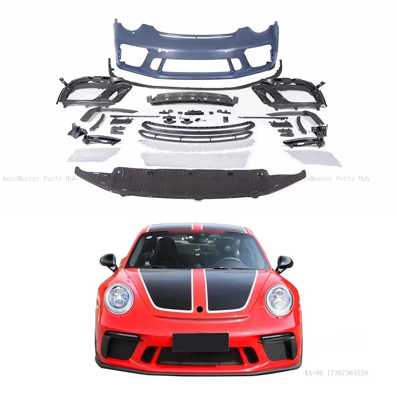 

Комплект для модификации автомобиля: передний бампер в сборе, обвес из формованного полипропилена, передний спойлер для 911 Upgrade GT3