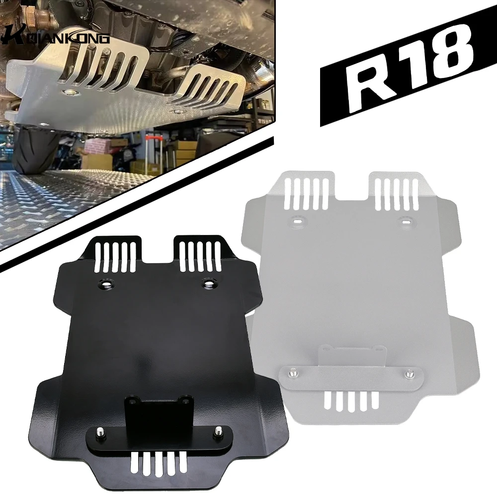 For BMW R18 R 18 2020 2021 2022 Motorcycles Black Engine Guard Protector Cover Aluminum Alloy Off-Road Skid Plate Chassis Bumper
