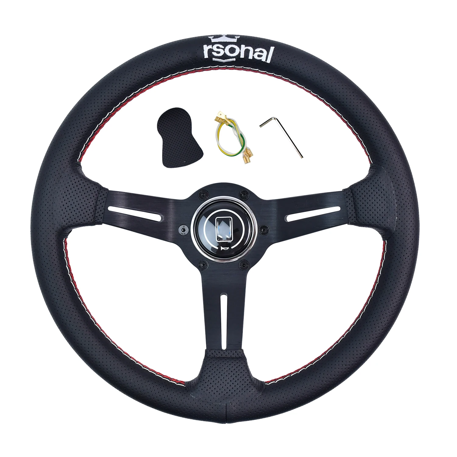 

Perforated Leather Modified Racing Embroidery personal 330mm Steering Wheel