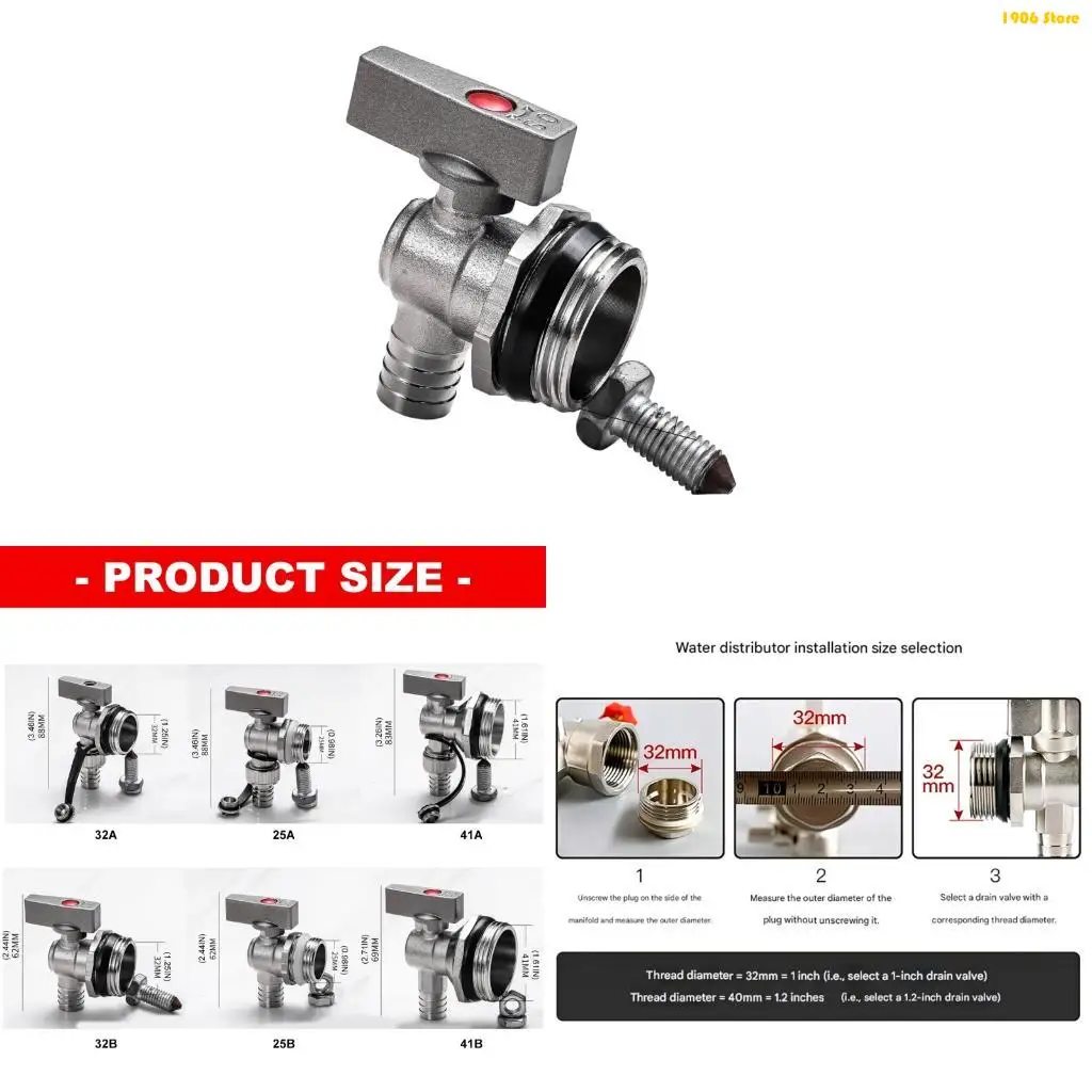 U1JB Household Drainage and Sewage Heating Water Divider Floor Heating Drain Valves Water Separator Floor Heating Drain Valves