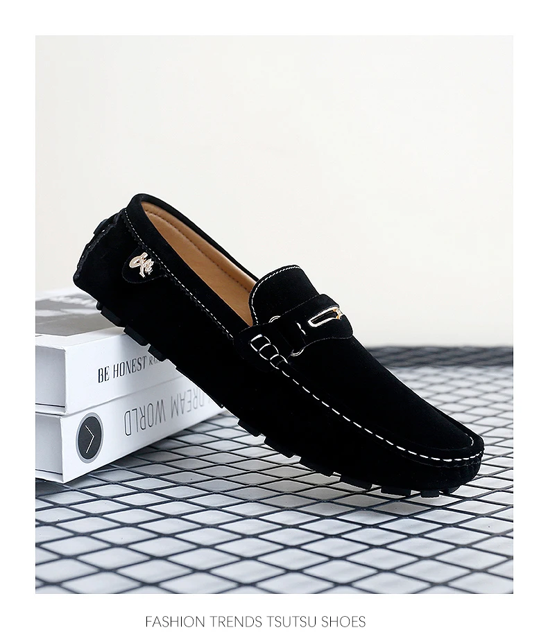 48 Extra-Large Size Matte Couple's Style Halloween Gift 2025 Autumn New Loafers British Style Slip-On Men's Driving Shoes Lightweight Non-Slip Casual Leather Shoes