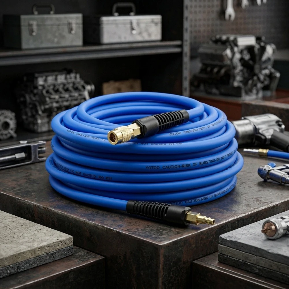 1/4" High-Pressure PVC Air Hose With Copper Fittings Air Hose Tube With Quick Connector Air Pipe Hose For Compressor Air Tools - view 5
