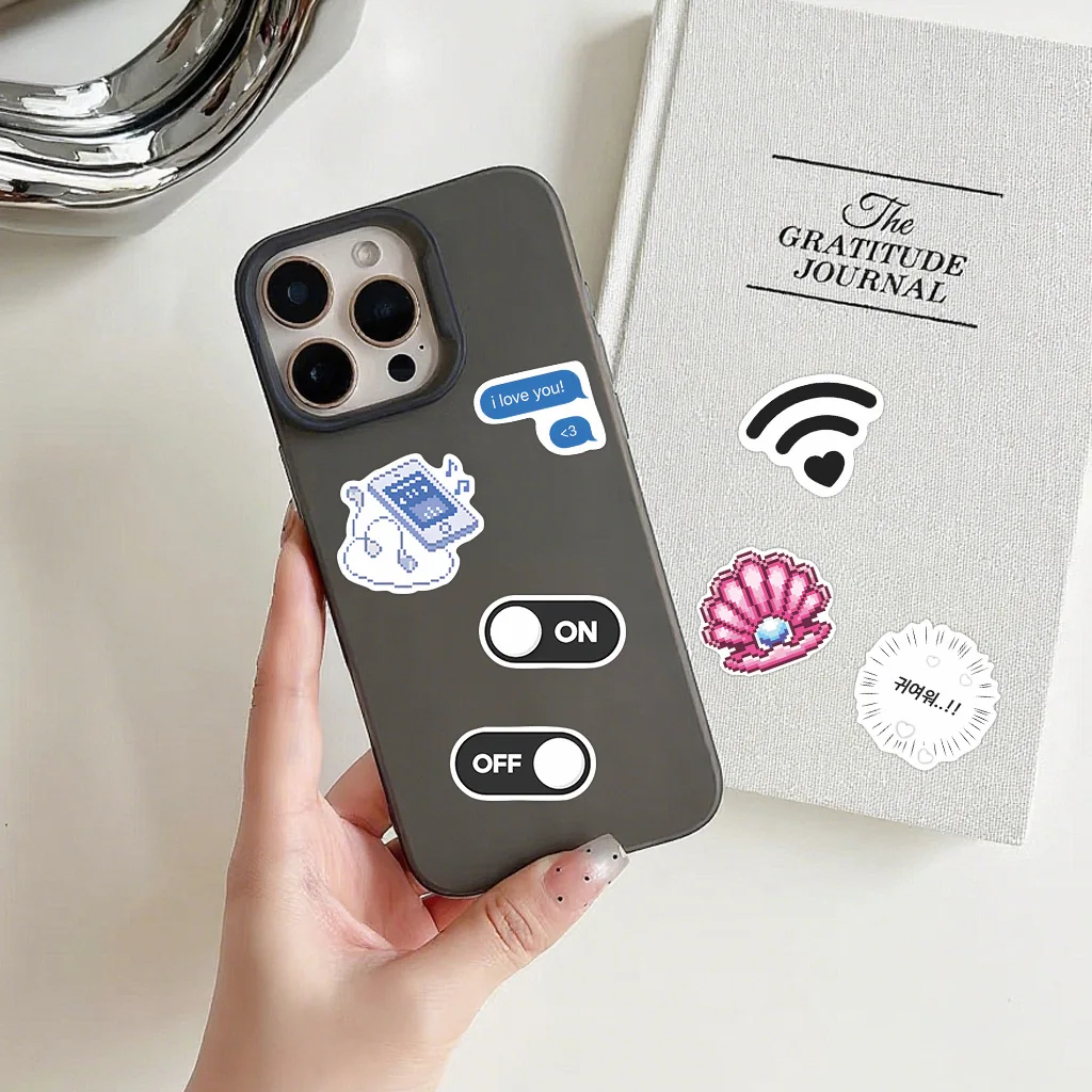 52 قطعة مضحك البرمجة الإنترنت التعبيرات ملصقات بكسل الشارات للهاتف المحمول حقيبة دفتر سكيت ملصقات مقاومة للماء #6